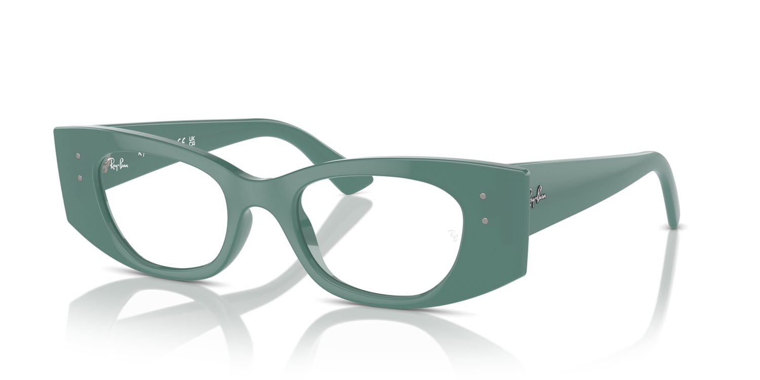 Occhiali da vista Ray-Ban Kat RX 7327 (8345) - RB 7327 8345 colore algae green forma irregolare lenti trasparente