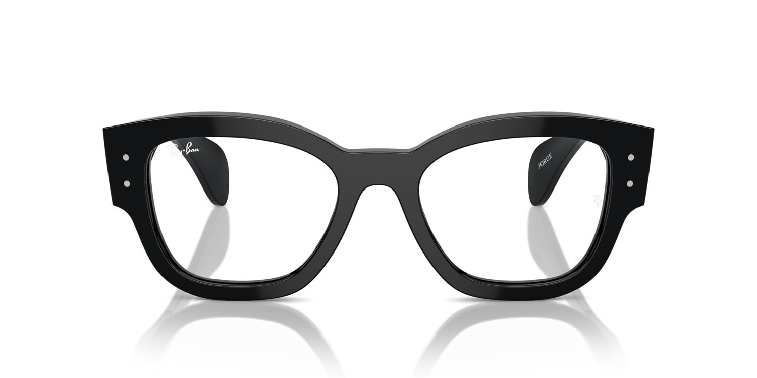 Occhiali da vista Ray-Ban Jorge RX 7681V (2000) - RB 7681V 2000 colore nero forma quadrato lenti trasparente