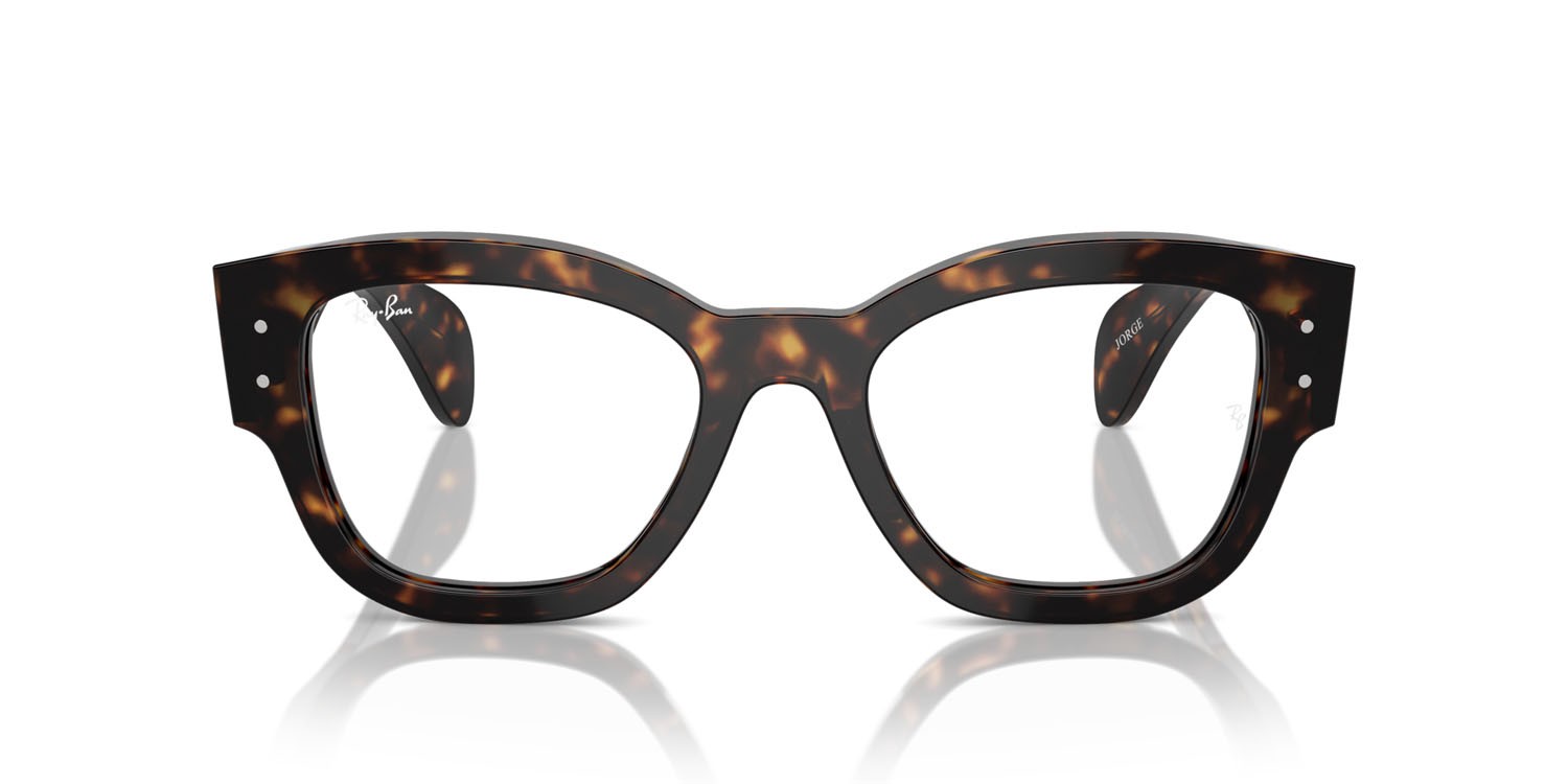 Occhiali da vista Ray-Ban Jorge RX 7681V (2012) - RB 7681V 2012 colore havana forma quadrato lenti trasparente
