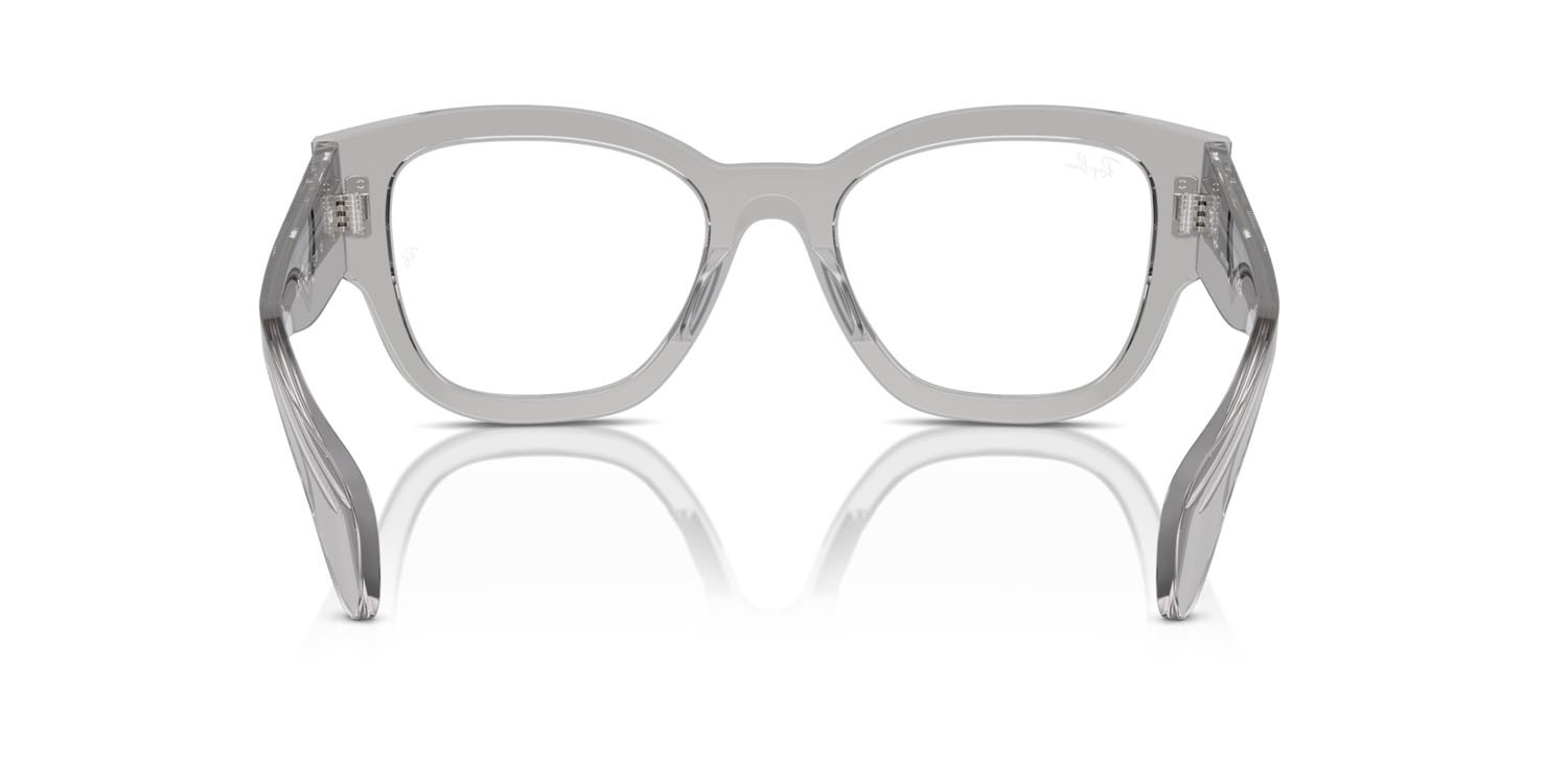 Occhiali da vista Ray-Ban Jorge RX 7681V (2102) - RB 7681V 2102 colore grigio trasparente forma quadrato lenti trasparente