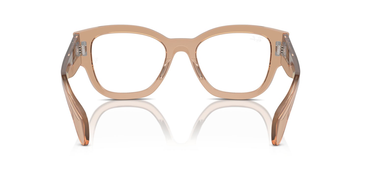 Occhiali da vista Ray-Ban Jorge RX 7681V (8353) - RB 7681V 8353 colore marrone chiaro trasparente forma quadrato lenti trasparente