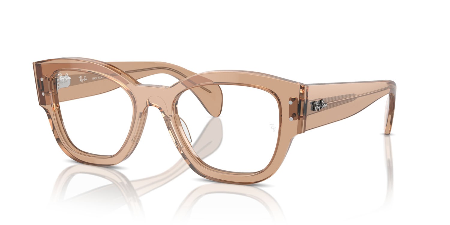 Occhiali da vista Ray-Ban Jorge RX 7681V (8353) - RB 7681V 8353 colore marrone chiaro trasparente forma quadrato lenti trasparente