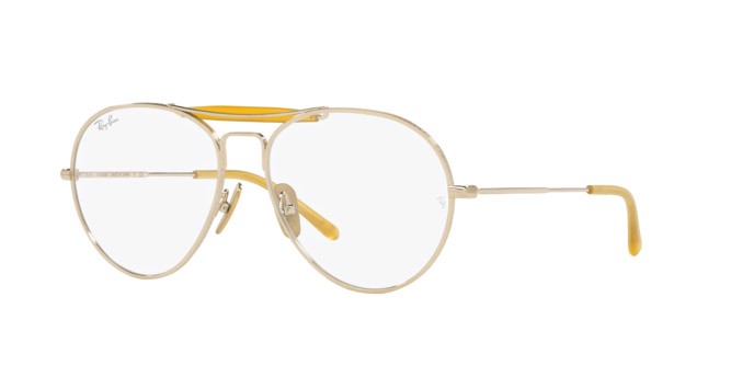 Brillen Ray-Ban Titanium RX 8063V (1220) - RB 8063V 1220 farbe arista form aviator gläser demo lens