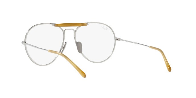 Brillen Ray-Ban Titanium RX 8063V (1224) - RB 8063V 1224 farbe silver form aviator gläser demo lens