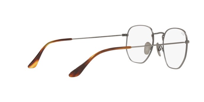 Eyeglasses Ray-Ban Hexagonal RX 8148V (1223) - RB 8148V 1223 color demigloss gunmetal shape irregular lenses demo lens
