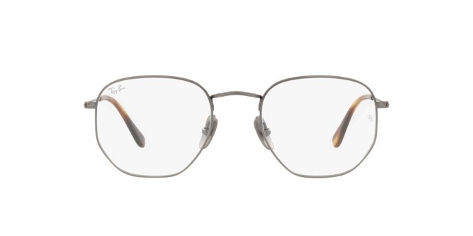 Eyeglasses Ray-Ban Hexagonal RX 8148V (1223) - RB 8148V 1223 color demigloss gunmetal shape irregular lenses demo lens