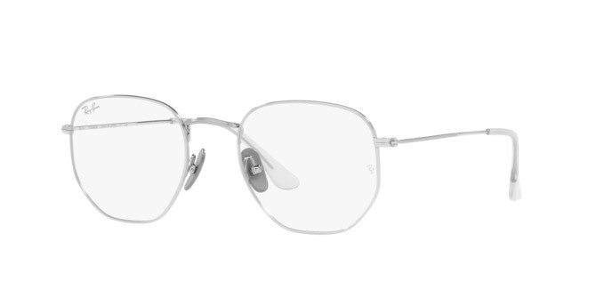 Brillen Ray-Ban Hexagonal RX 8148V (1224) - RB 8148V 1224 farbe silver form unregelmäßig gläser demo lens