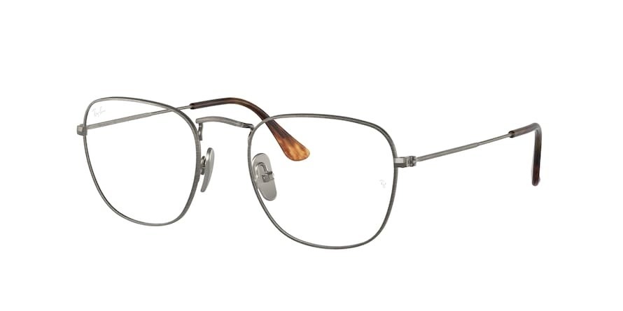 Occhiali da vista Ray-Ban Frank Titanium RX 8157V (1223) - RB 8157V 1223 colore demigloss gunmetal forma quadrato lenti demo lens