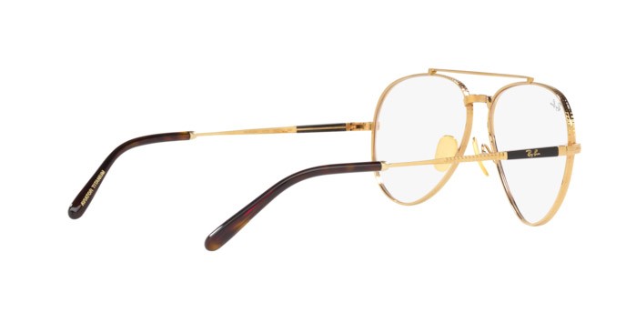 Eyeglasses Ray-Ban Aviator Titanium RX 8225V (1220) - RB 8225V 1220 color arista shape aviator lenses demo lens