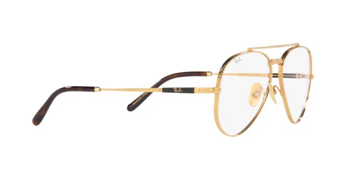 Eyeglasses Ray-Ban Aviator Titanium RX 8225V (1220) - RB 8225V 1220 color arista shape aviator lenses demo lens