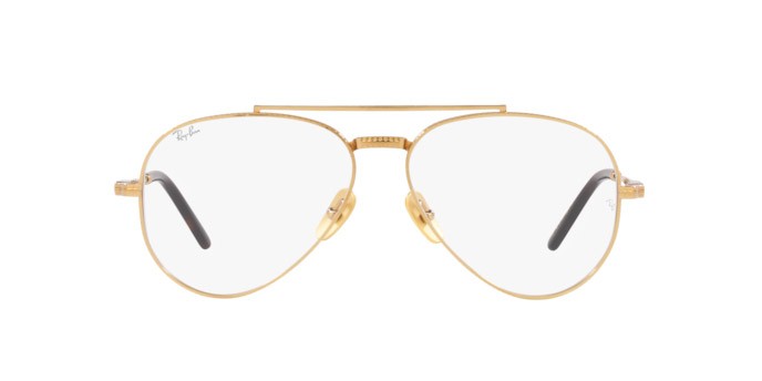 Eyeglasses Ray-Ban Aviator Titanium RX 8225V (1220) - RB 8225V 1220 color arista shape aviator lenses demo lens