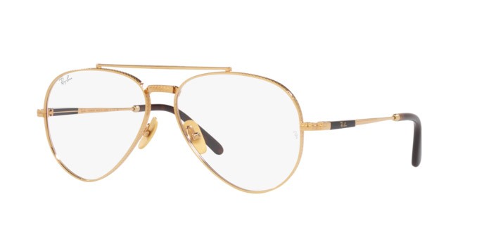 Eyeglasses Ray-Ban Aviator Titanium RX 8225V (1220) - RB 8225V 1220 color arista shape aviator lenses demo lens