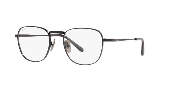 Brillen Ray-Ban Frank Titanium RX 8258V (1237) - RB 8258V 1237 farbe black form quadratisch gläser demo lens