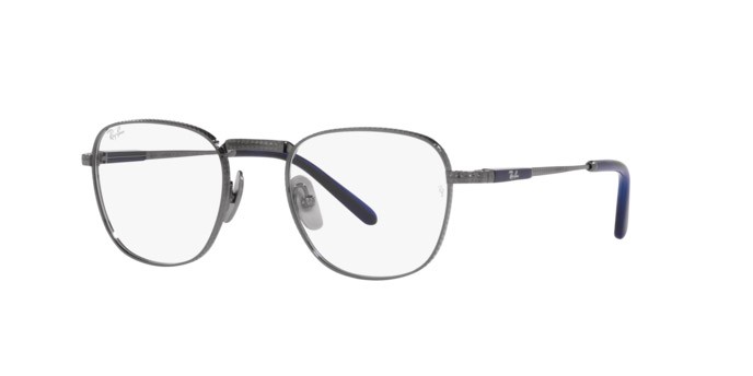 Brillen Ray-Ban Frank Titanium RX 8258V (1238) - RB 8258V 1238 farbe gunmetal form quadratisch gläser demo lens