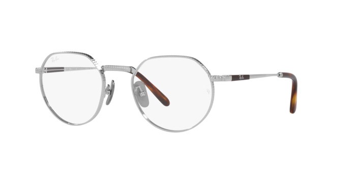 Brillen Ray-Ban Jack Titanium RX 8265V (1224) - RB 8265V 1224 farbe silver form unregelmäßig gläser demo lens