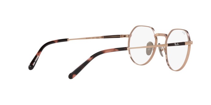 Brillen Ray-Ban Jack Titanium RX 8265V (1236) - RB 8265V 1236 farbe rose gold form unregelmäßig gläser demo lens