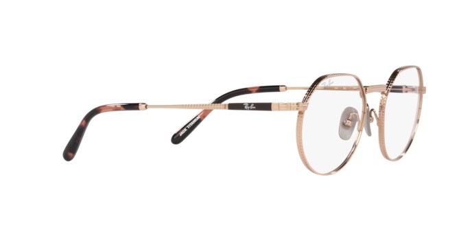 Brillen Ray-Ban Jack Titanium RX 8265V (1236) - RB 8265V 1236 farbe rose gold form unregelmäßig gläser demo lens