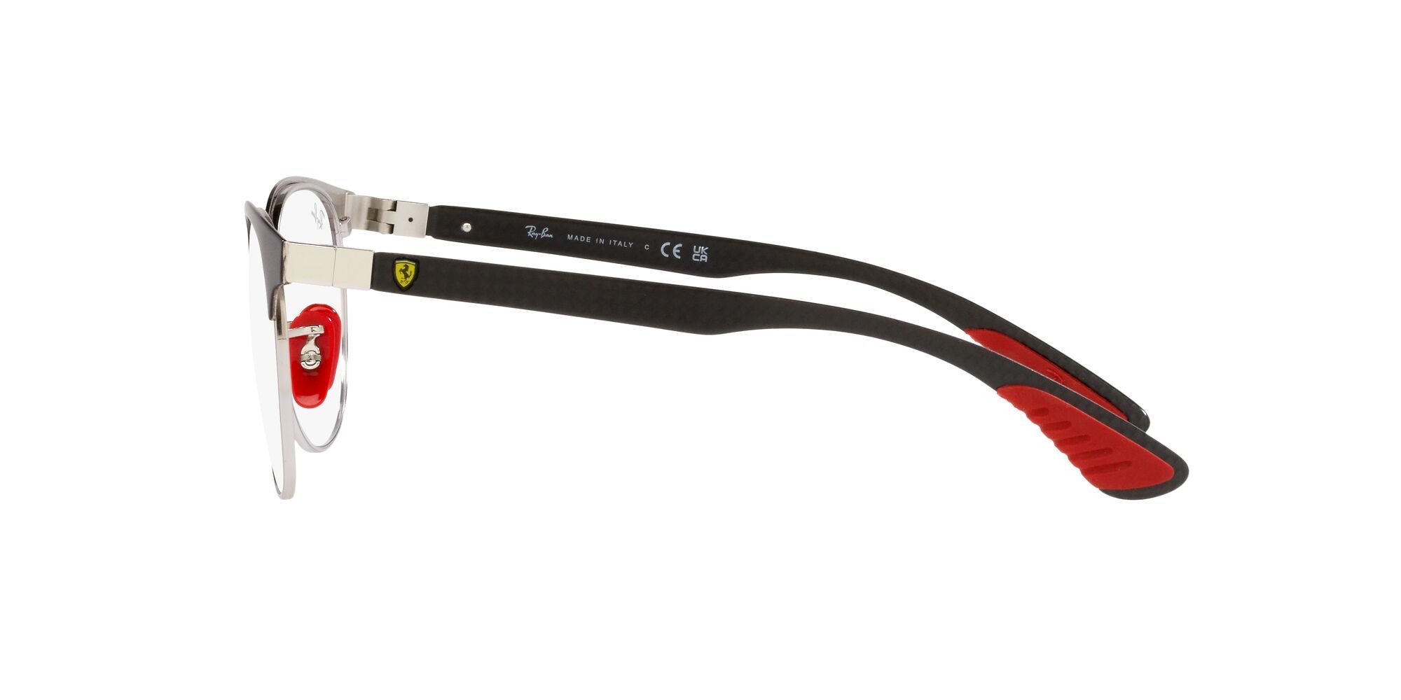 Brillen Ray-Ban Scuderia Ferrari RX 8327VM (F060) - RB 8327VM F060 farbe nero su argento form pantos gläser lente demo