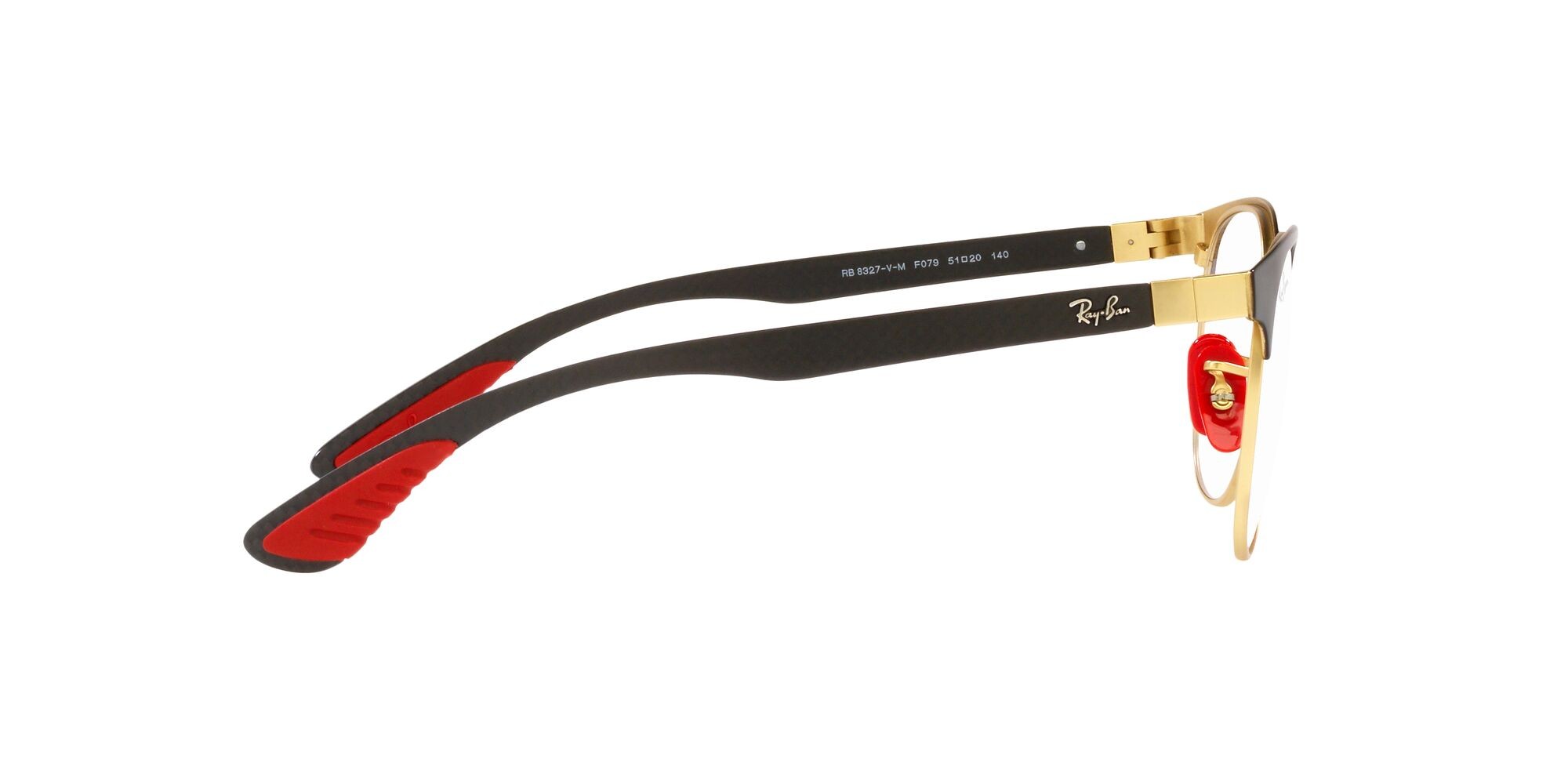 Brillen Ray-Ban Scuderia Ferrari RX 8327VM (F079) - RB 8327VM F079 farbe black on matte arista form pantos gläser lente demo