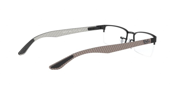 Brillen Ray-Ban RX 8412 (2503) - RB 8412 2503 farbe matte black form rechteckig gläser demo lens