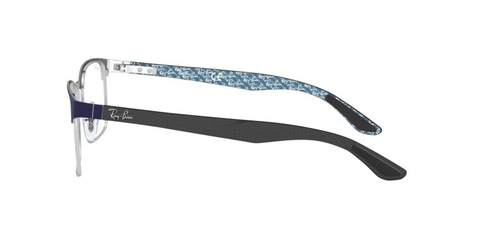 Eyeglasses Ray-Ban RX 8416 (3016) - RB 8416 3016 color silver on top matte blue shape square lenses demo lens