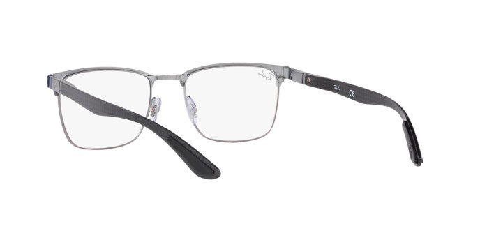 Occhiali da vista Ray-Ban RX 8421 (3124) - RB 8421 3124 colore blue on gunmetal forma quadrato lenti demo lens