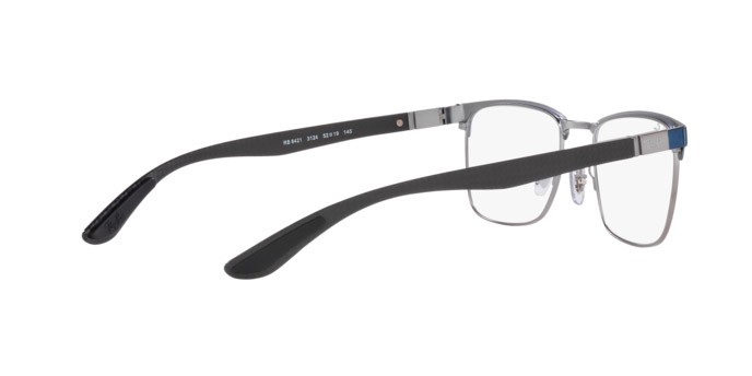 Occhiali da vista Ray-Ban RX 8421 (3124) - RB 8421 3124 colore blue on gunmetal forma quadrato lenti demo lens