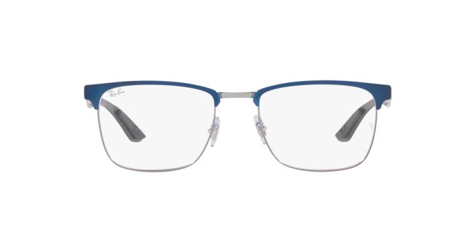 Occhiali da vista Ray-Ban RX 8421 (3124) - RB 8421 3124 colore blue on gunmetal forma quadrato lenti demo lens