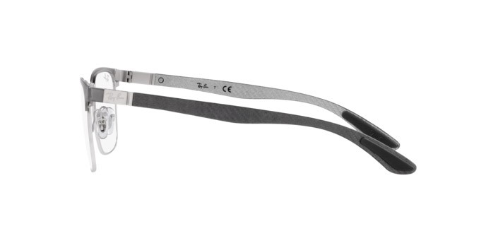 Occhiali da vista Ray-Ban RX 8421 (3125) - RB 8421 3125 colore grey on silver forma quadrato lenti demo lens