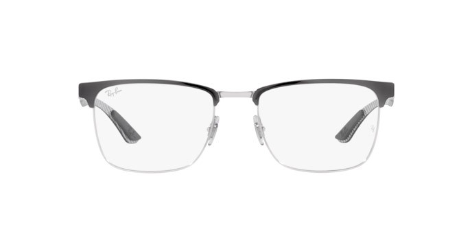 Occhiali da vista Ray-Ban RX 8421 (3125) - RB 8421 3125 colore grey on silver forma quadrato lenti demo lens