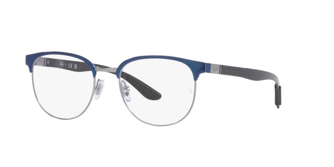 Brillen Ray-Ban RX 8422 (3124) - RB 8422 3124 farbe blu su gunmetal form unregelmäßig gläser trasparente