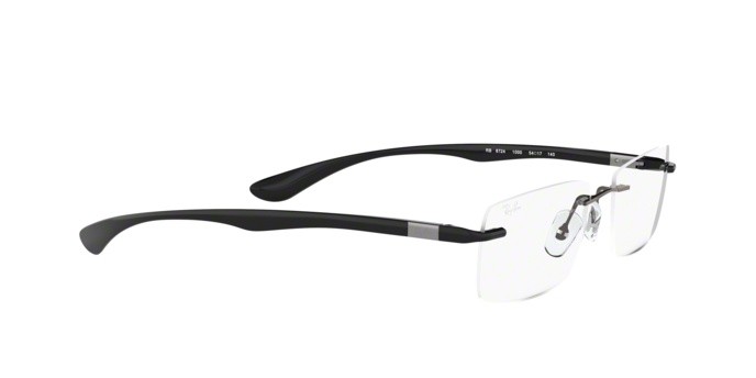 Eyeglasses Ray-Ban RX 8724 (1000) - RB 8724 1000 color gunmetal shape rectangle lenses demo lens