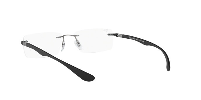 Eyeglasses Ray-Ban RX 8724 (1128) - RB 8724 1128 color sand dark gunmetal shape rectangle lenses demo lens