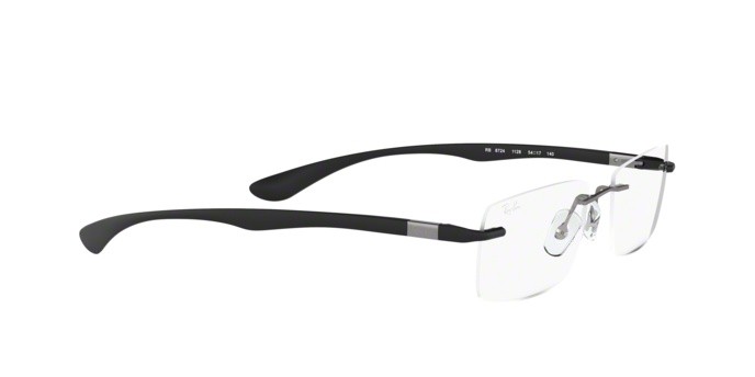 Eyeglasses Ray-Ban RX 8724 (1128) - RB 8724 1128 color sand dark gunmetal shape rectangle lenses demo lens
