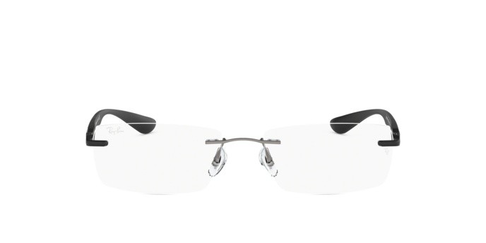 Eyeglasses Ray-Ban RX 8724 (1128) - RB 8724 1128 color sand dark gunmetal shape rectangle lenses demo lens