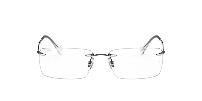 Brillen Ray-Ban RX 8755 (1000) - RB 8755 1000 farbe gunmetal form rechteckig gläser demo lens