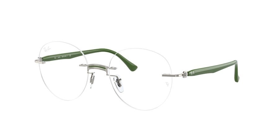 Brillen Ray-Ban RX 8768 (1232) - RB 8768 1232 farbe military green on silver form pantos gläser demo lens