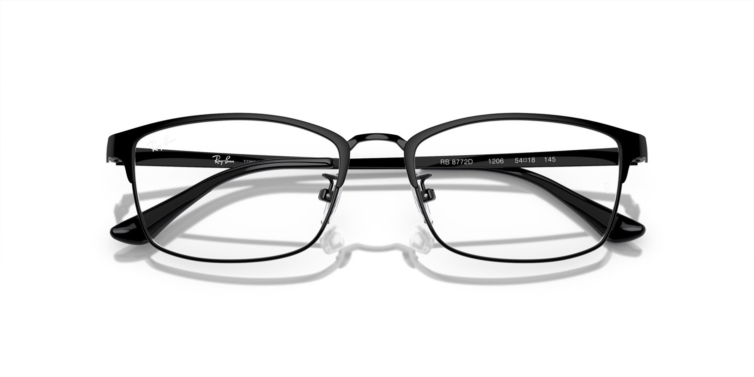 Occhiali da vista Ray-Ban RX 8772D (1206) - RB 8772D 1206 colore nero forma quadrato lenti lente demo