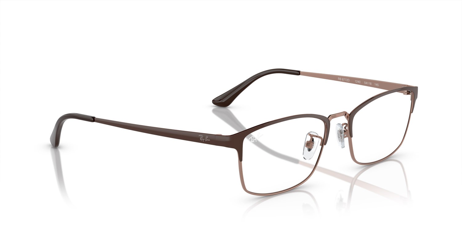 Brillen Ray-Ban RX 8772D (1240) - RB 8772D 1240 farbe marrone su rame form quadratisch gläser lente demo
