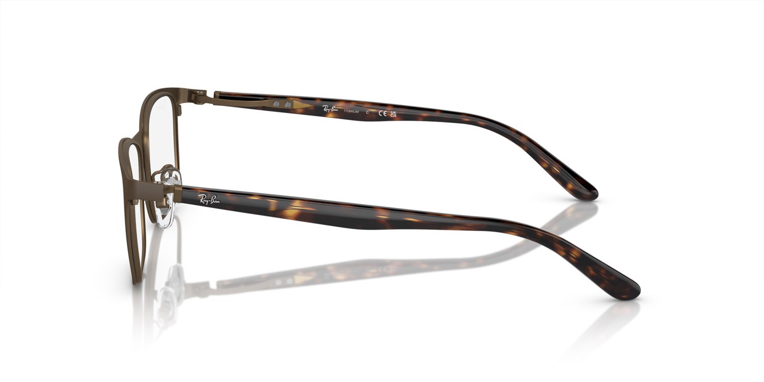 Brillen Ray-Ban RX 8773D (1243) - RB 8773D 1243 farbe marrone scuro form quadratisch gläser lente demo
