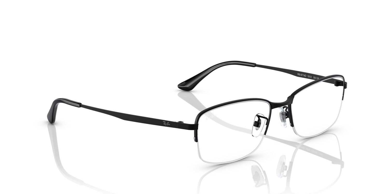 Eyeglasses Ray-Ban RX 8774D (1012) - RB 8774D 1012 color nero shape rectangle lenses lente demo