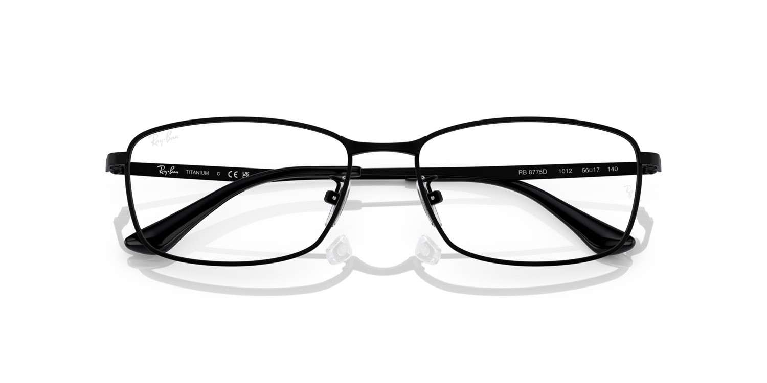 Eyeglasses Ray-Ban RX 8775D (1012) - RB 8775D 1012 color nero shape rectangle lenses lente demo