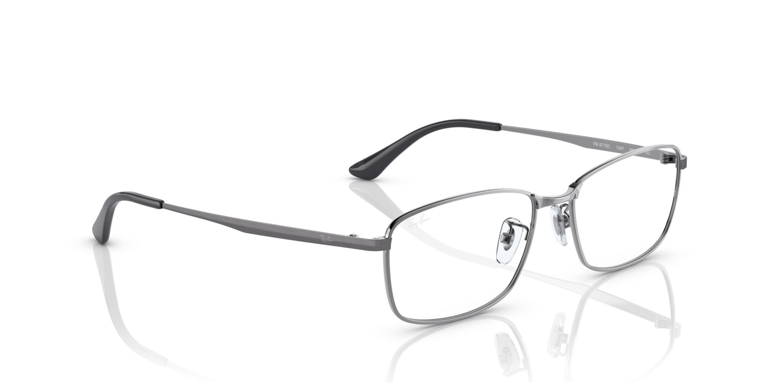 Occhiali da vista Ray-Ban RX 8775D (1047) - RB 8775D 1047 colore gunmetal forma rettangolare lenti lente demo