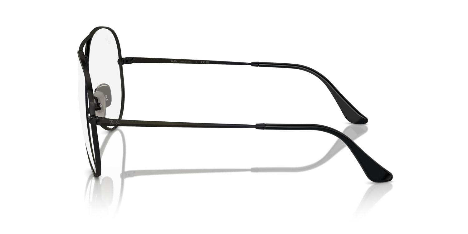 Occhiali da vista Ray-Ban Aviator Titanium RX 8789 (1244) - RB 8789 1244 colore nero forma aviator lenti trasparente
