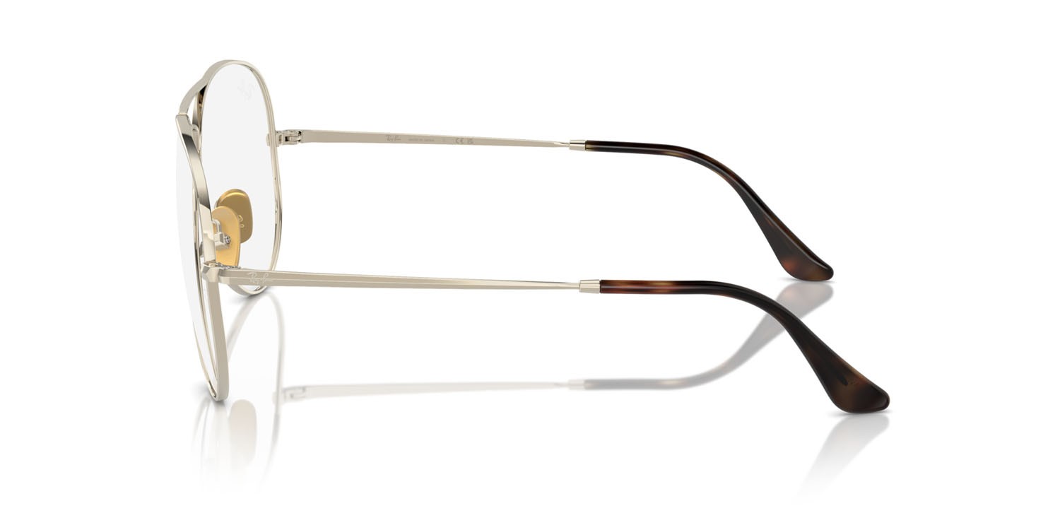 Eyeglasses Ray-Ban Aviator Titanium RX 8789 (1246) - RB 8789 1246 color oro shape aviator lenses trasparente