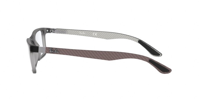 Occhiali da vista Ray-Ban RX 8901 (5244) - RB 8901 5244 colore demi gloss grey forma rettangolare lenti demo lens