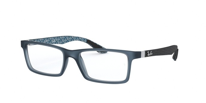 Eyeglasses Ray-Ban RX 8901 (5262) - RB 8901 5262 color demi gloss blue shape rectangle lenses demo lens