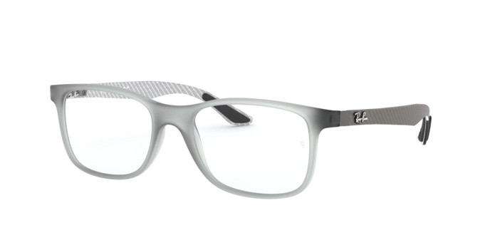 Occhiali da vista Ray-Ban RX 8903 (5244) - RB 8903 5244 colore matte trasparent grey forma quadrato lenti demo lens