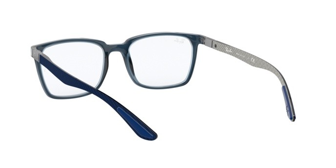 Brillen Ray-Ban RX 8906 (8060) - RB 8906 8060 farbe shiny transparent blue form rechteckig gläser demo lens