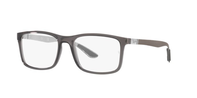 Occhiali da vista Ray-Ban RX 8908 (8061) - RB 8908 8061 colore transparent grey forma rettangolare lenti demo lens